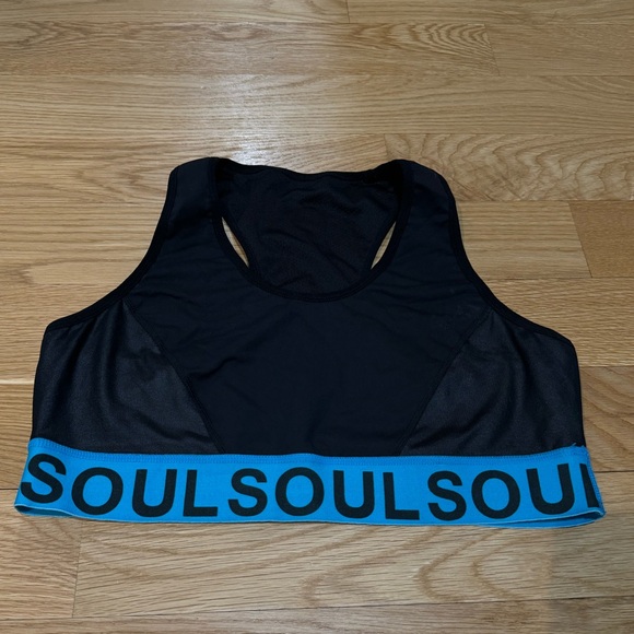 SOUL CYCLE Black Sports Bra Large - Picture 1 of 3